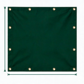 Heavy Duty Custom Vinyl Tarpaulin, Waterproof PVC Coated Outdoor Cover with Reinforced Grommets, Weatherproof Multi-Purpose Tarp for Garden, Patio, Industrial & Farming Spaces