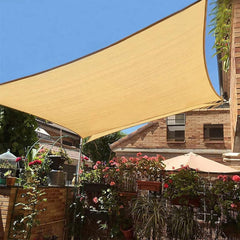 Premium Cotton canvas Shade sail TARP III Natural beige  HH=2000mm
