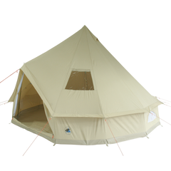 4m Metre Desert 8 - 8 Person Bell tent with Sewn-in-Groundsheet Waterproof