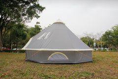 5m Bell tent 10-person pyramid round with zipped in ground sheet