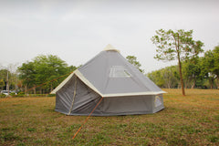 5m Bell tent 10-person pyramid round with zipped in ground sheet