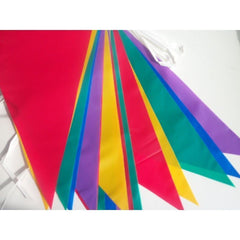 MULTICOLOUR COLOUR BUNTING 10M METRE 20 FLAGS