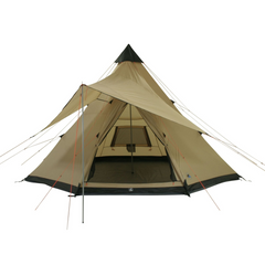 10T Shoshone 500 - 10-person teepee tent, pyramid tent, sewn in ground sheet, canopy awning - Bell tents