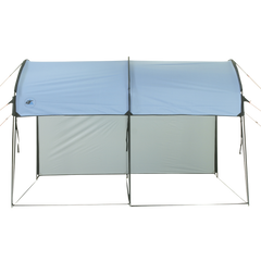 10T Addison - Tunnel-shaped gazebo 292x254x197cm, windand weather-proof, blue - Bell tents