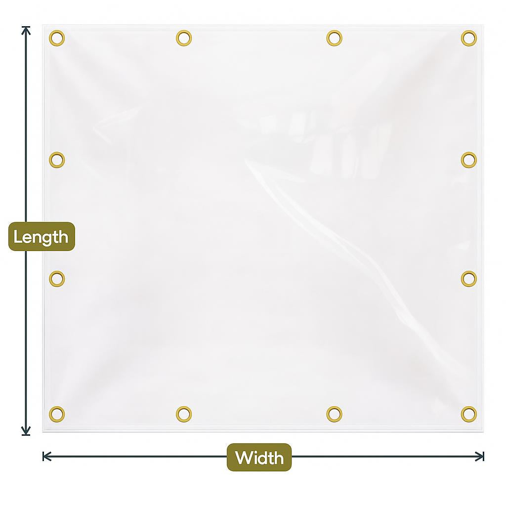 GlampTex Custom Clear PVC Tarpaulin Sheet