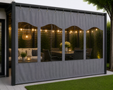 Outdoor Clear Vinyl Patio Curtain, Waterproof Oxford Fabric Gazebo Sidewall with PVC Windows, Heavy Duty Grommeted Weatherproof Enclosure Panel for Pergola, Patio, Porch & Outdoor Living Spaces (Copy)