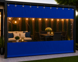 Outdoor Clear Vinyl Patio Curtain, Waterproof Oxford Fabric Gazebo Sidewall with PVC Windows, Heavy Duty Grommeted Weatherproof Enclosure Panel for Pergola, Patio, Porch & Outdoor Living Spaces