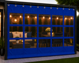 Outdoor Clear Vinyl Patio Curtain, Waterproof Oxford Fabric Gazebo Sidewall with PVC Windows, Heavy Duty Grommeted Weatherproof Enclosure Panel for Pergola, Patio, Porch & Outdoor Living Spaces