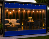 Outdoor Clear Vinyl Patio Curtain, Waterproof Oxford Fabric Gazebo Sidewall with PVC Windows, Heavy Duty Grommeted Weatherproof Enclosure Panel for Pergola, Patio, Porch & Outdoor Living Spaces
