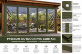 Outdoor Clear Vinyl Patio Curtain, Waterproof Oxford Fabric Gazebo Sidewall with PVC Windows, Heavy Duty Grommeted Weatherproof Enclosure Panel for Pergola, Patio, Porch & Outdoor Living Spaces