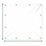 Heavy Duty Custom Vinyl Tarpaulin, Waterproof PVC Coated Outdoor Cover with Reinforced Grommets, Weatherproof Multi-Purpose Tarp for Garden, Patio, Industrial & Farming Spaces