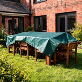 Heavy Duty Custom Vinyl Tarpaulin, Waterproof PVC Coated Outdoor Cover with Reinforced Grommets, Weatherproof Multi-Purpose Tarp for Garden, Patio, Industrial & Farming Spaces