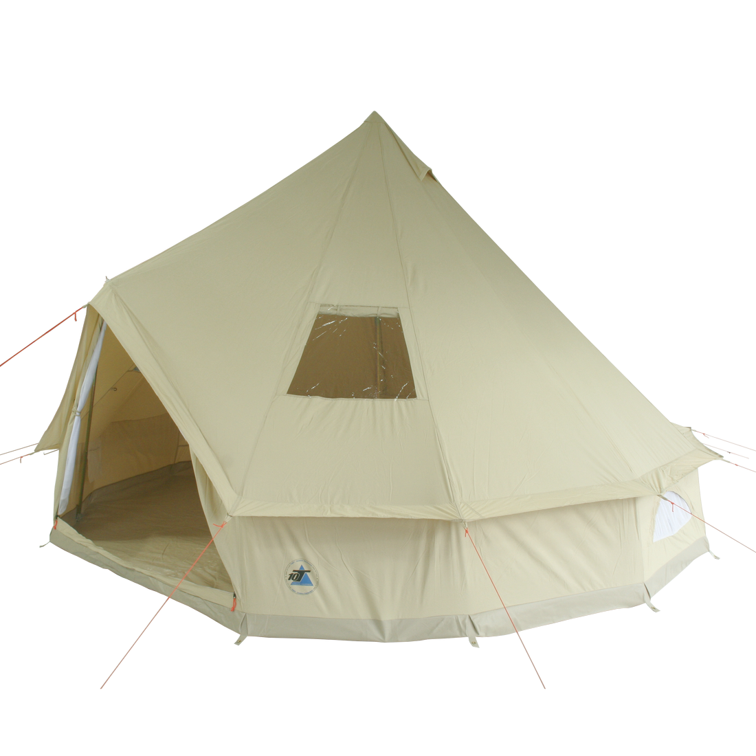 4m Metre Desert 8 - 8 Person Bell tent with Sewn-in-Groundsheet Waterproof