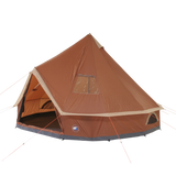 10T Mojave 400 - 4m Bell tent 8-person pyramid round with sewn in ground sheet - Bell tents