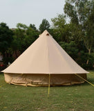 5m Metre Cotton GlampTex 500-Ultimate Bell tent Pyramid Zipped-in- Groundsheet