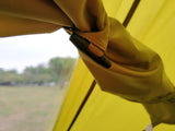 4m Bell tent 8-person Olive pyramid round with zipped in ground sheet