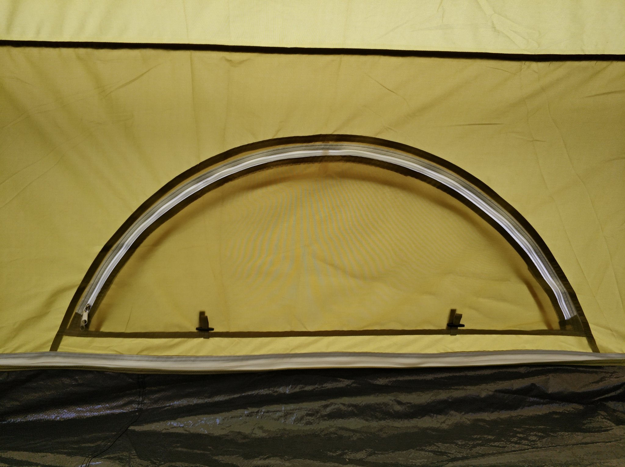 4m Bell tent 8-person Olive pyramid round with zipped in ground sheet