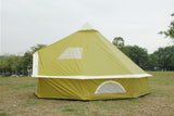 4m Bell tent 8-person Olive pyramid round with zipped in ground sheet
