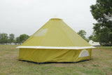 4m Bell tent 8-person Olive pyramid round with zipped in ground sheet