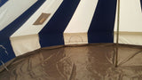 4m Metre GlampTex BC 400 - Ultimate Blue and Cream Bell tent with Zipped-in- Groundsheet Waterproof - Bell tents
