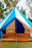 4m Metre GlampTex TC 400 - Ultimate Turquoise and Cream Bell tent with Zipped-in- Groundsheet Waterproof