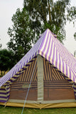 5m Metre GlampTex PS 500 - Ultimate Purple Cream Stripes Bell tent with Zipped-in- Groundsheet Waterproof
