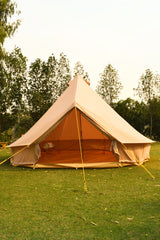 5m Bell tent 10-person pyramid round with zipped in ground sheet