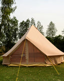 5m Bell tent 10-person pyramid round with zipped in ground sheet