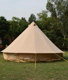5m Bell tent 10-person pyramid round with zipped in ground sheet