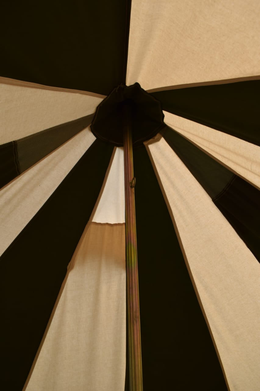 4m Metre GlampTex OC 400 - Ultimate Olive and Cream Bell tent with Zipped-in- Groundsheet Waterproof