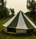 5m Metre GlampTex OC 500 - Ultimate Olive and Cream Bell tent with Zipped-in- Groundsheet Waterproof