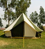 4m Metre GlampTex OC 400 - Ultimate Olive and Cream Bell tent with Zipped-in- Groundsheet Waterproof