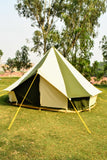 4m Metre GlampTex OC 400 - Ultimate Olive and Cream Bell tent with Zipped-in- Groundsheet Waterproof