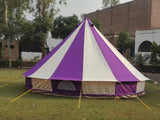 5m Metre GlampTex PC 500 - Ultimate Purple and Cream Bell tent with Zipped-in- Groundsheet Waterproof - Bell tents