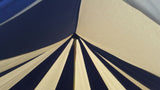 4m Metre GlampTex BC 400 - Ultimate Blue and Cream Bell tent with Zipped-in- Groundsheet Waterproof - Bell tents