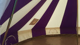 5m Metre GlampTex PC 500 - Ultimate Purple and Cream Bell tent with Zipped-in- Groundsheet Waterproof - Bell tents