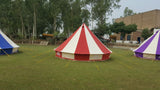 4m Metre GlampTex RC 400 - Ultimate Red and Cream Bell tent with Zipped-in- Groundsheet Waterproof - Bell tents
