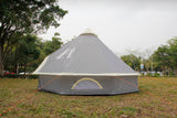 4m Bell tent 8-person pyramid round with zipped in ground sheet