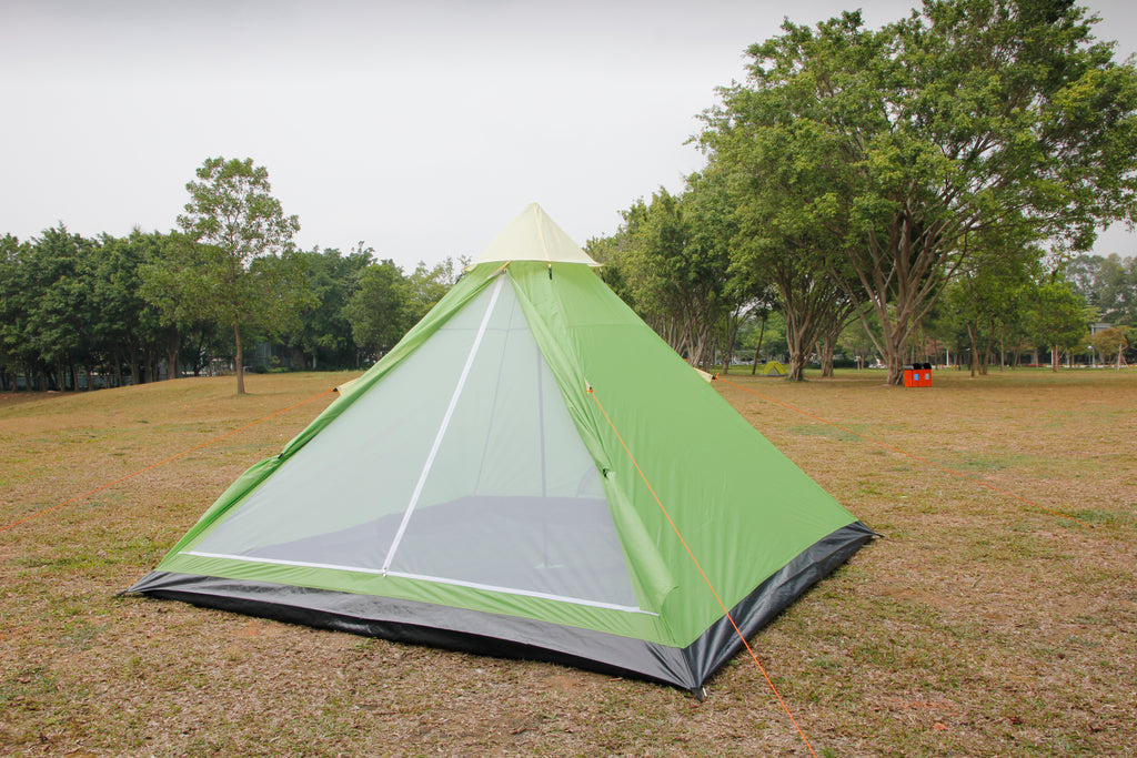 3 person tipi teepee tent, mesh door with PE floor ground sheet