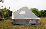 4m Bell tent 8-person pyramid round with zipped in ground sheet