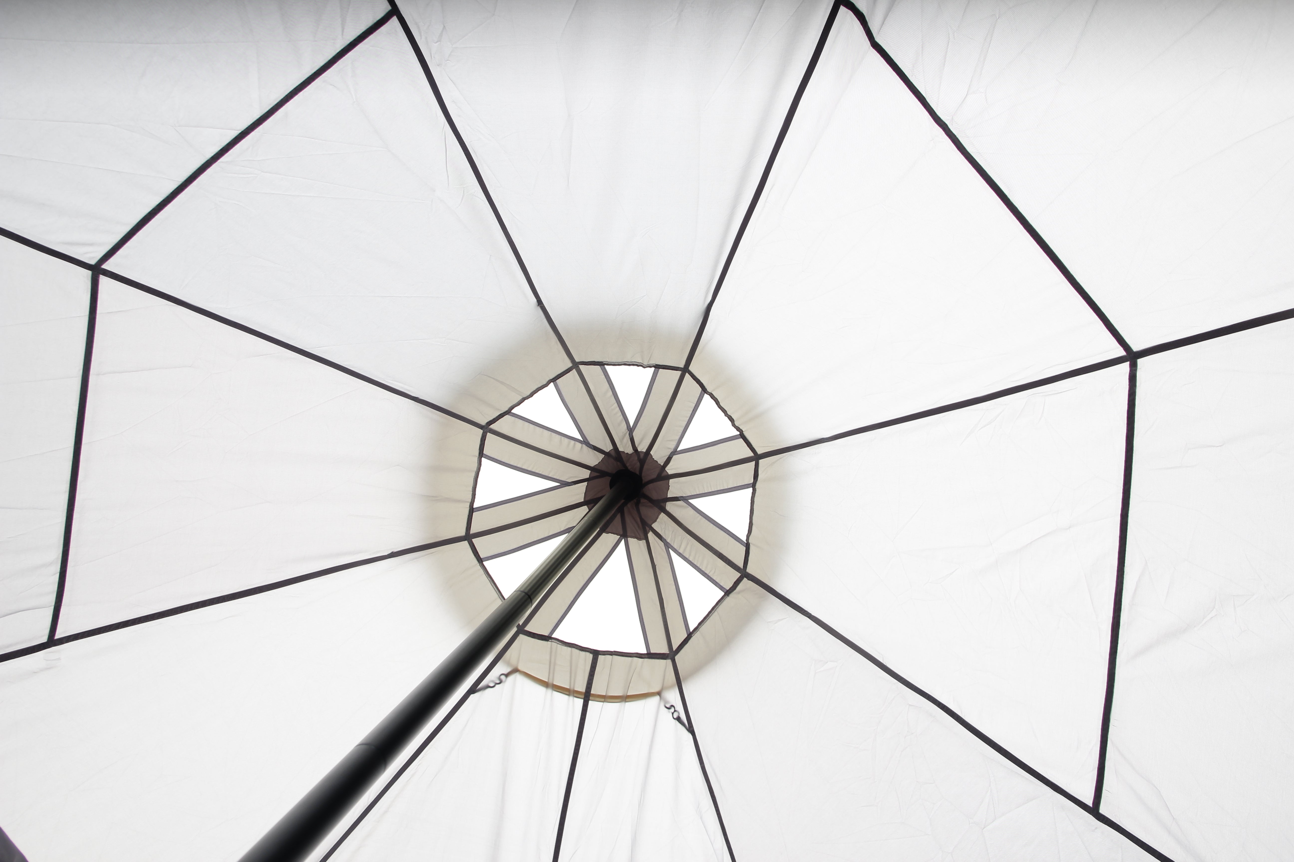 5m Bell tent 10-person pyramid round with zipped in ground sheet