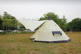 5M Glamptex 500 - 10-person teepee tent, pyramid tent, Zipped in ground sheet, canopy awning
