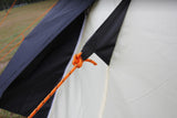 5M Glamptex 500 - 10-person teepee tent, pyramid tent, Zipped in ground sheet, canopy awning