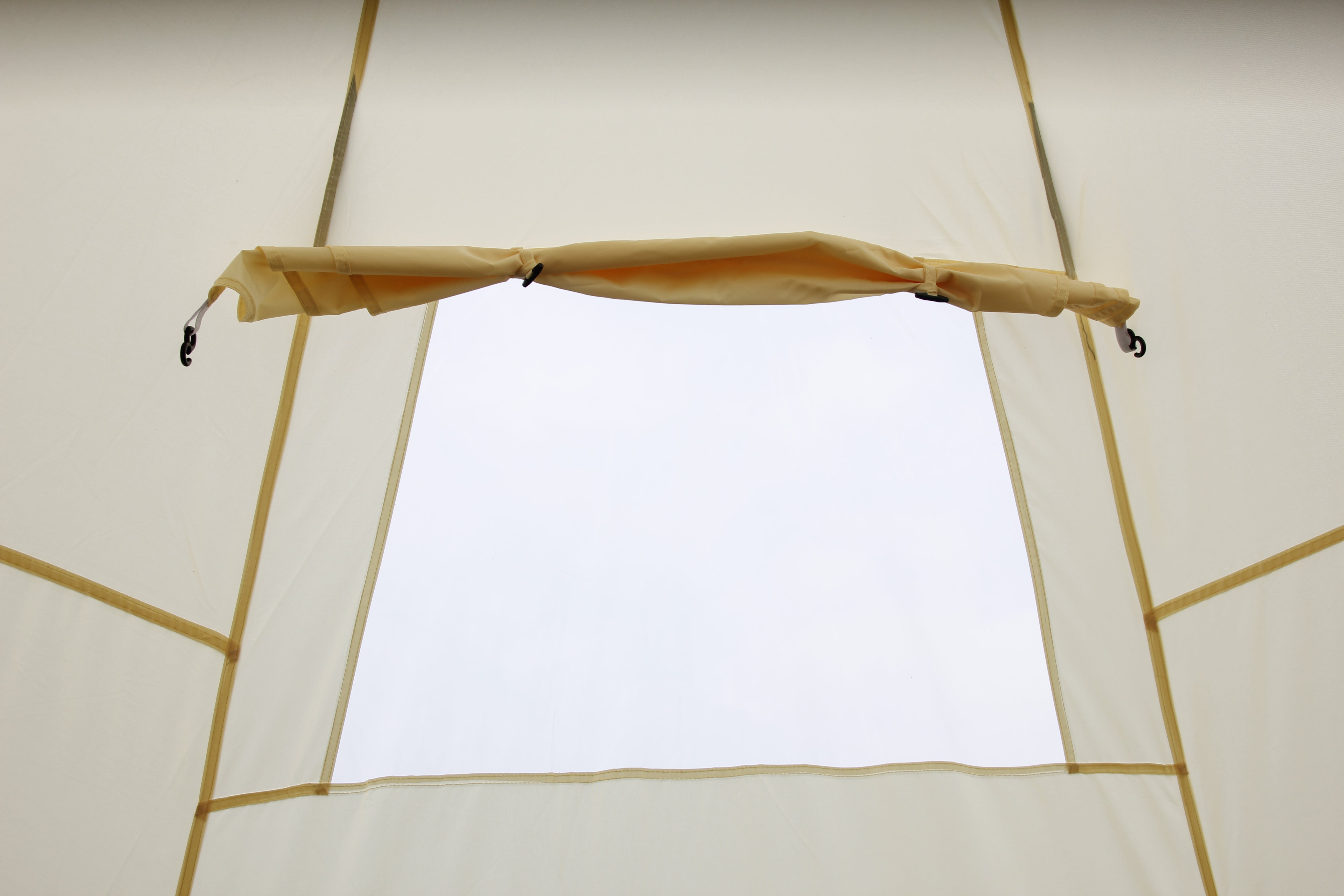 4M Glamptex 400 - 8-person teepee tent, pyramid tent, Zipped in ground sheet, canopy awning