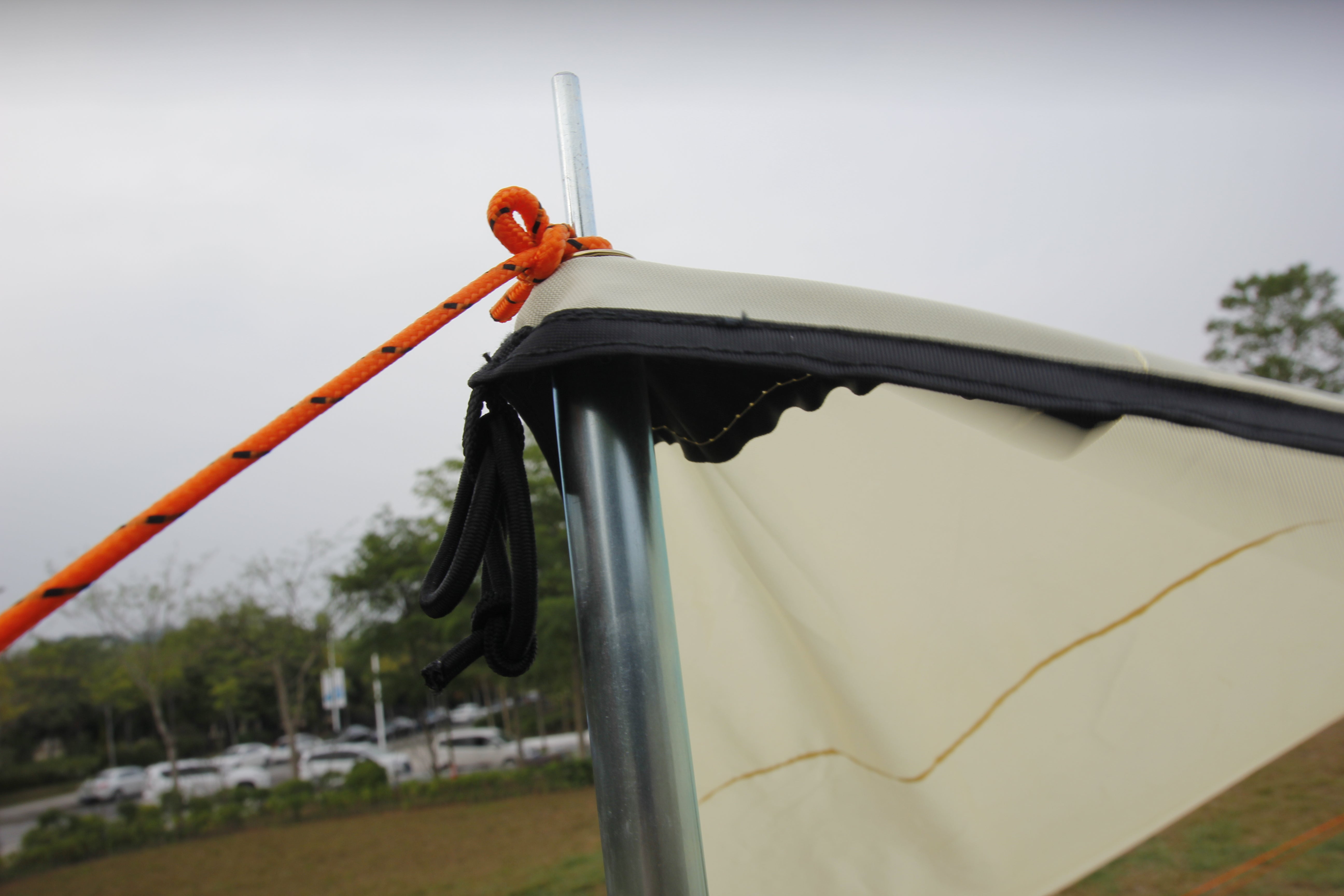 4M Glamptex 400 - 8-person teepee tent, pyramid tent, Zipped in ground sheet, canopy awning