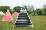 Canvas Teepee Tent for Kids Tipi Tent teepee tent, 2 Child Indian TP Wigwam, Black and White