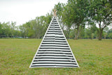Canvas Teepee Tent for Kids Tipi Tent teepee tent, 2 Child Indian TP Wigwam, Black and White