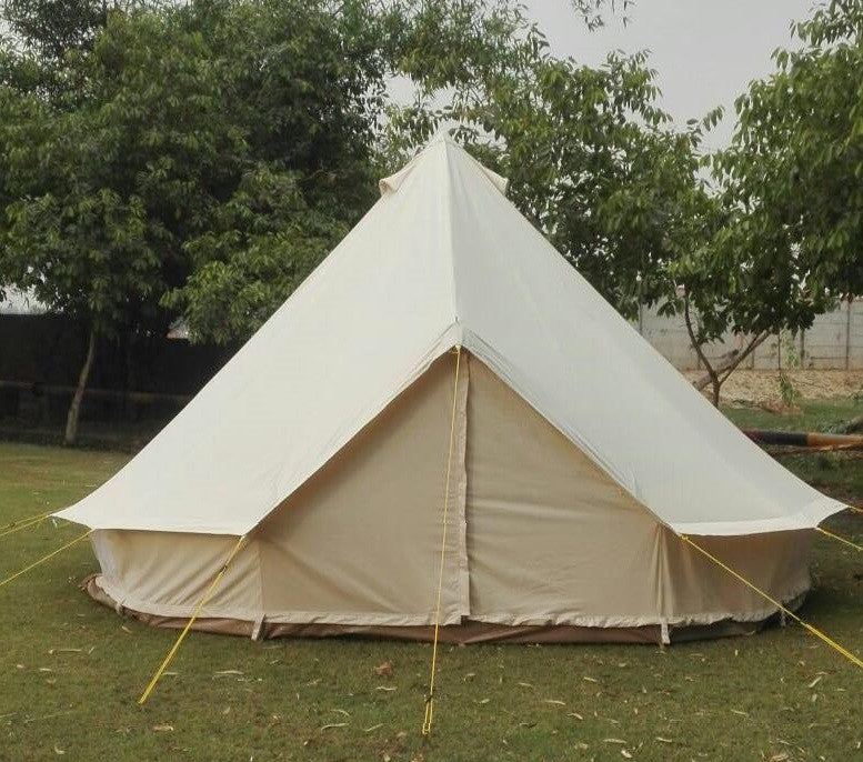 4m Metre GlampTex 400-S Bell tent with Sewn-in-Groundsheet Waterproof