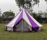 5m Metre GlampTex PC 500 - Ultimate Purple and Cream Bell tent with Zipped-in- Groundsheet Waterproof - Bell tents
