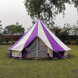 5m Metre GlampTex PC 500 - Ultimate Purple and Cream Bell tent with Zipped-in- Groundsheet Waterproof - Bell tents